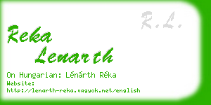 reka lenarth business card